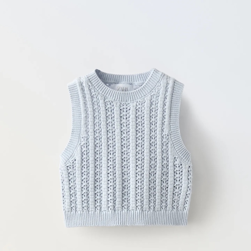 Zara Crotchet Knit top vest size 11-12 runs small